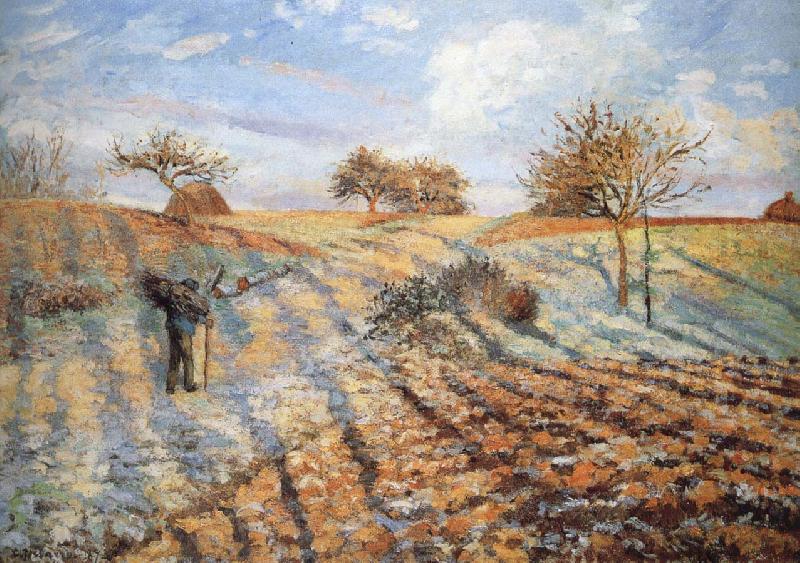Camille Pissarro Hoar frost Norge oil painting art